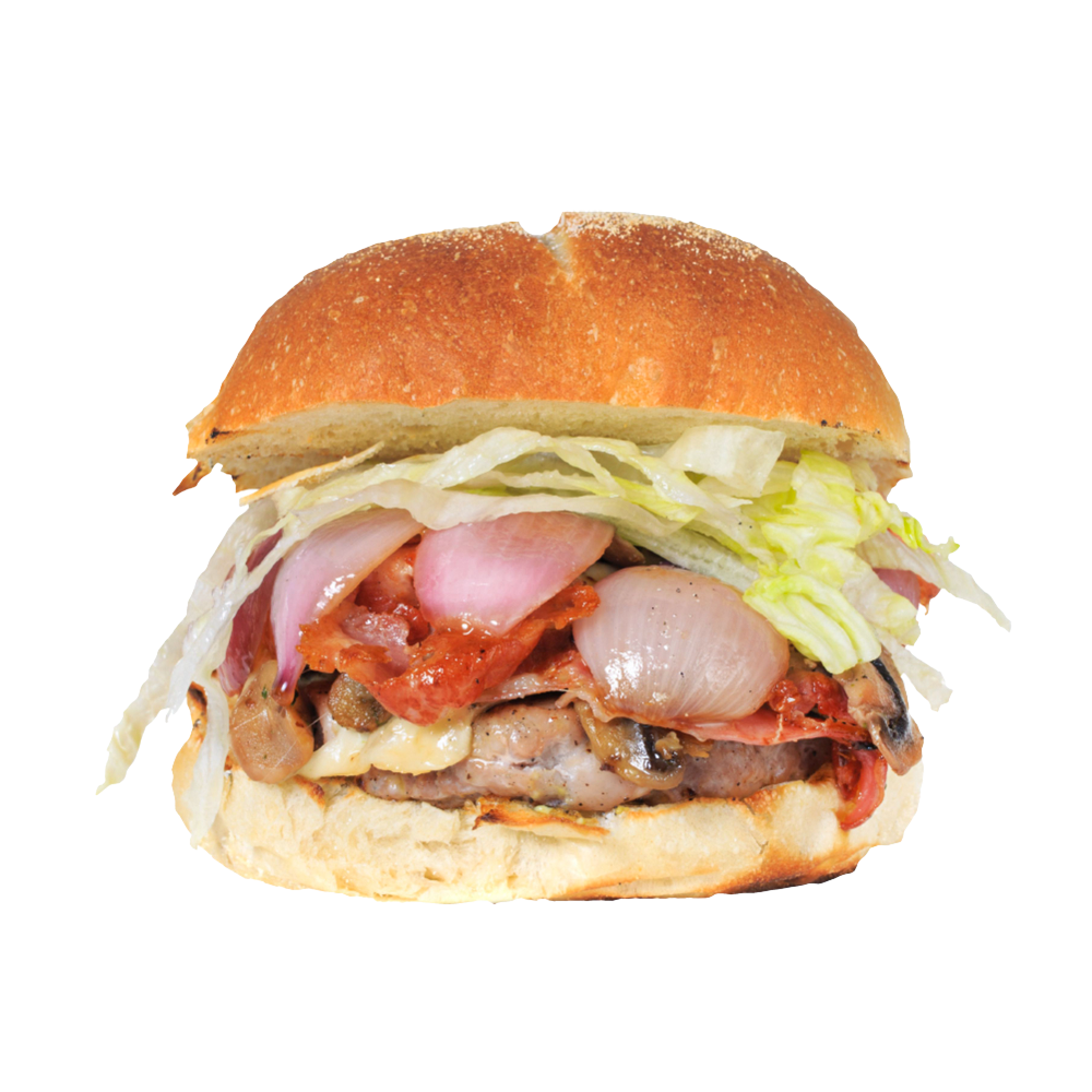Panino Lussuria con hamburger di salsiccia di maiale