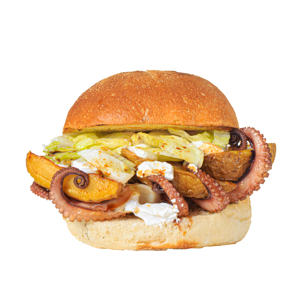Panino Superbia con Polpo grigliato