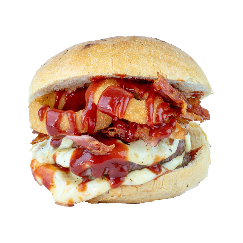 Panino kamikaze con doppio hamburger di Chianina e doppia scamorza affumicata